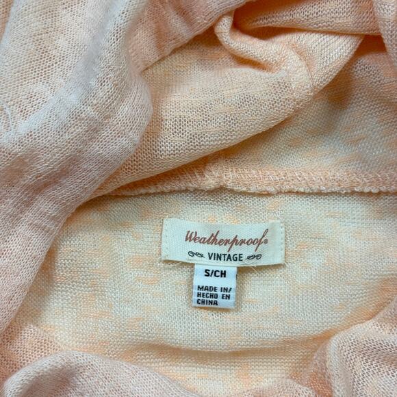 Weatherproof Vintage Light Peach Sheer Hoodie, Size Small - Picture 5 of 7